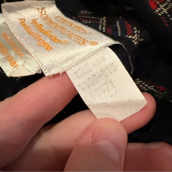 Vintage Pendleton Country Sophisticates Blue Geometric Print Long‎ Sleeve Top 10 - Picture 6 of 9